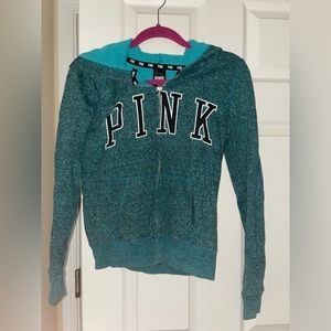 Victoria's Secret Pink Blue Zip Up Small